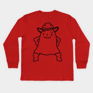 howdy ghost Kids Long Sleeve T-Shirt